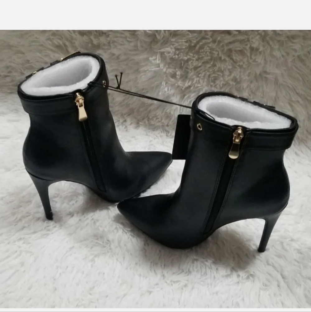 Black women's boots, high heels, various sizes synthetic leather upper - Picture 4 of 12